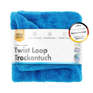 Chemicalworkz Shark Twisted Towel Blue sausinimo šluostė 1400GSM 40x40cm Chemicalworkz Shark Twisted Towel Blue sausinimo šluostė 1400GSM 40x40cm