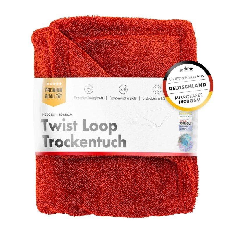 Chemicalworkz Shark Twisted Towel Red sausinimo šluostė 40x40cm