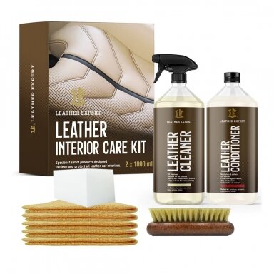 Leather Expert Leather Interior Care Kit 1000ml odos priežiūros rinkinys Leather Expert Leather Interior Care Kit 1000ml odos priežiūros rinkinys