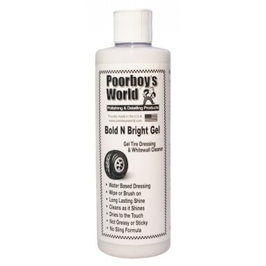 Poorboy's World Bold N Bright Gel padangų juodintojas Poorboy's World Bold N Bright Gel padangų juodintojas
