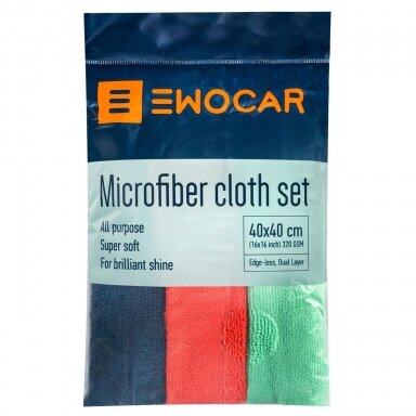 Ewocar Microfiber Cloth Set 320GSM mikropluošto šluosčių rinkinys Ewocar Microfiber Cloth Set 320GSM mikropluošto šluosčių rinkinys